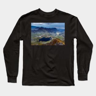 Aerial view of Balea Lake Long Sleeve T-Shirt